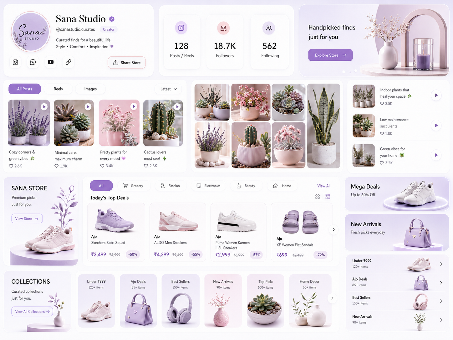 Lavender Studio storefront theme preview